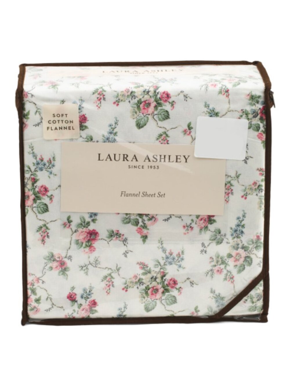 LAURA ASHLEY Floral Flannel Sheet Set